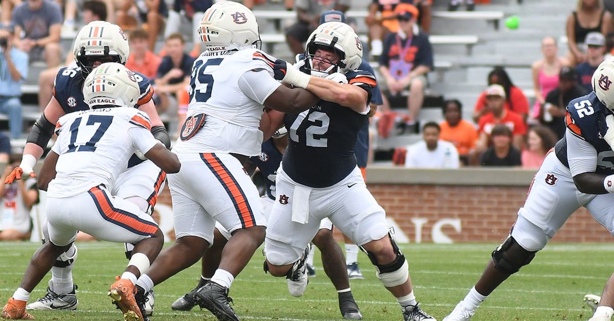 Auburn hoping preseason strain pays off for offensive line