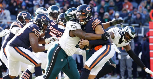 Bears offensive line showed familiar blocking struggles in loss to Eagles