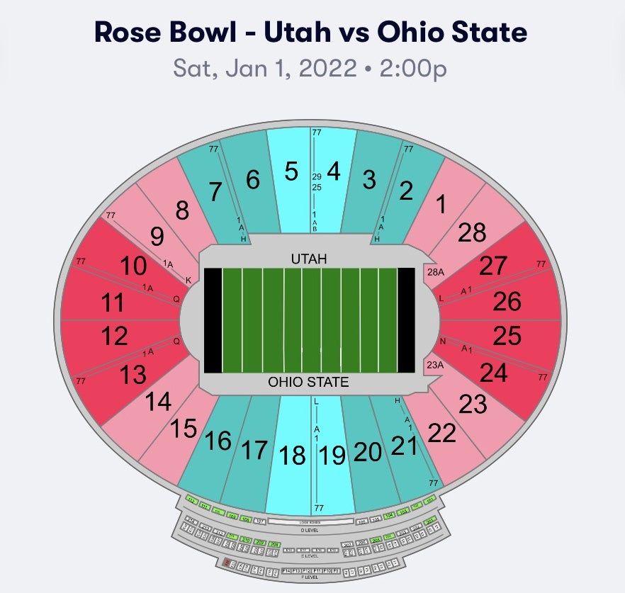 Rose Bowl Stadium Seating Map | Elcho Table