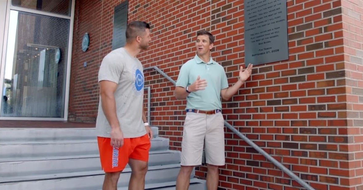 Tim Tebow, Eli Manning break down iconic promise speech from Florida