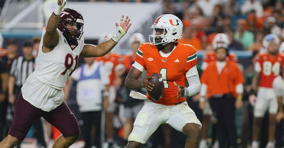 Controversial review denies Virginia Tech upset of Miami: Cam Ward, Hurricanes  survive Hail Mary scare