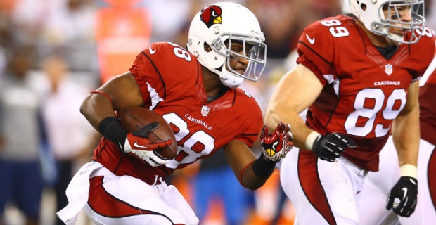 Cardinals RB wearing boot following game