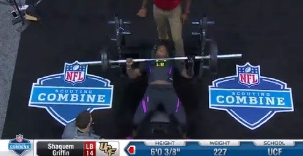 Video One Handed Shaquem Griffin Puts Up 20 Reps On Bench Press