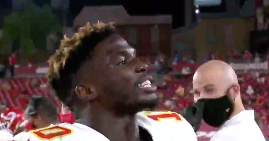 WATCH: Tyreek Hill imitates Shannon Sharpe to mock Bucs fans