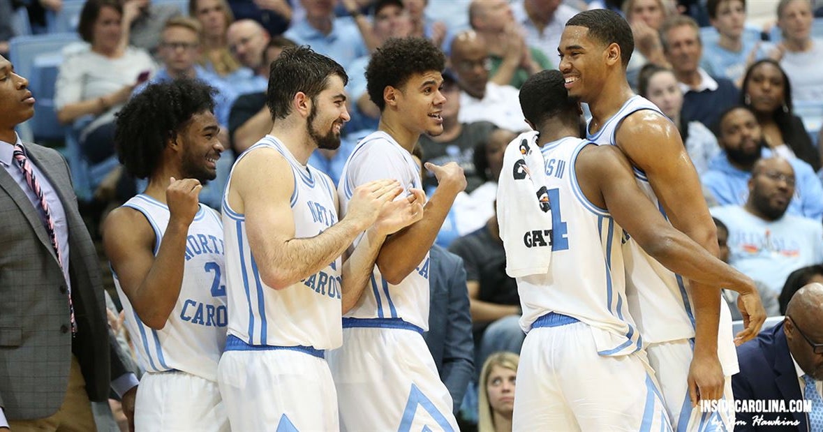 Former UNC Stars Coby White and Cam Johnson Embrace After NBA Game