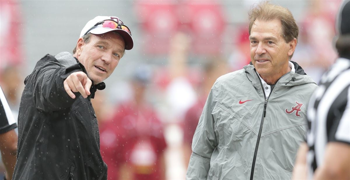 Jimbo Fisher 'done' with Nick Saban: 'He shows you who he is — he's the  greatest ever, huh?'