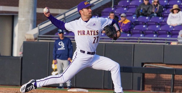 ECU right-handed pitcher Gavin Williams was selected No. 23