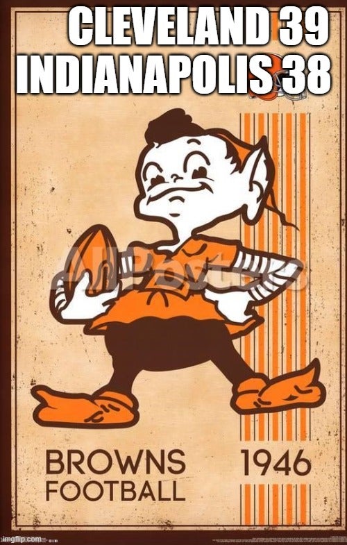 Official Watercooler ColtsBrowns Game Thread (Official)