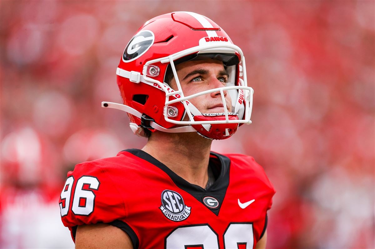 Georgia Bulldogs Jersey #96 Jack Podlesny Red College Football Game