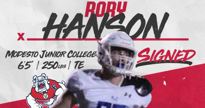 Fresno State Adds 6 Foot 5 Modesto College Te Commit Rory Hanson