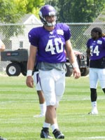 Minnesota Vikings tight end Rhett Ellison participates in practice at an  NFL football training camp on the campus of Minnesota State University  Wednesday, July 29, 2015, in Mankato, Minn. (AP Photo/Charles Rex