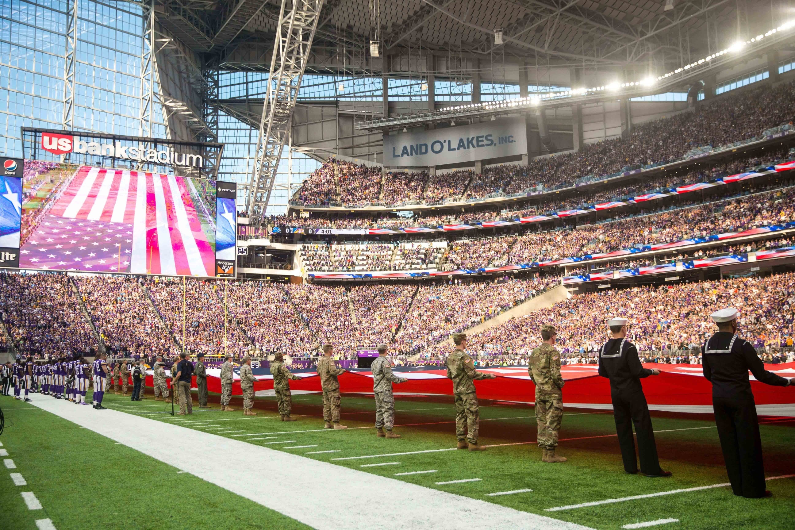 The US Bank Stadium, home of the NFL's Minnesota Vikings, was the largest  construction project in Minnesota history at 1.75 million square feet