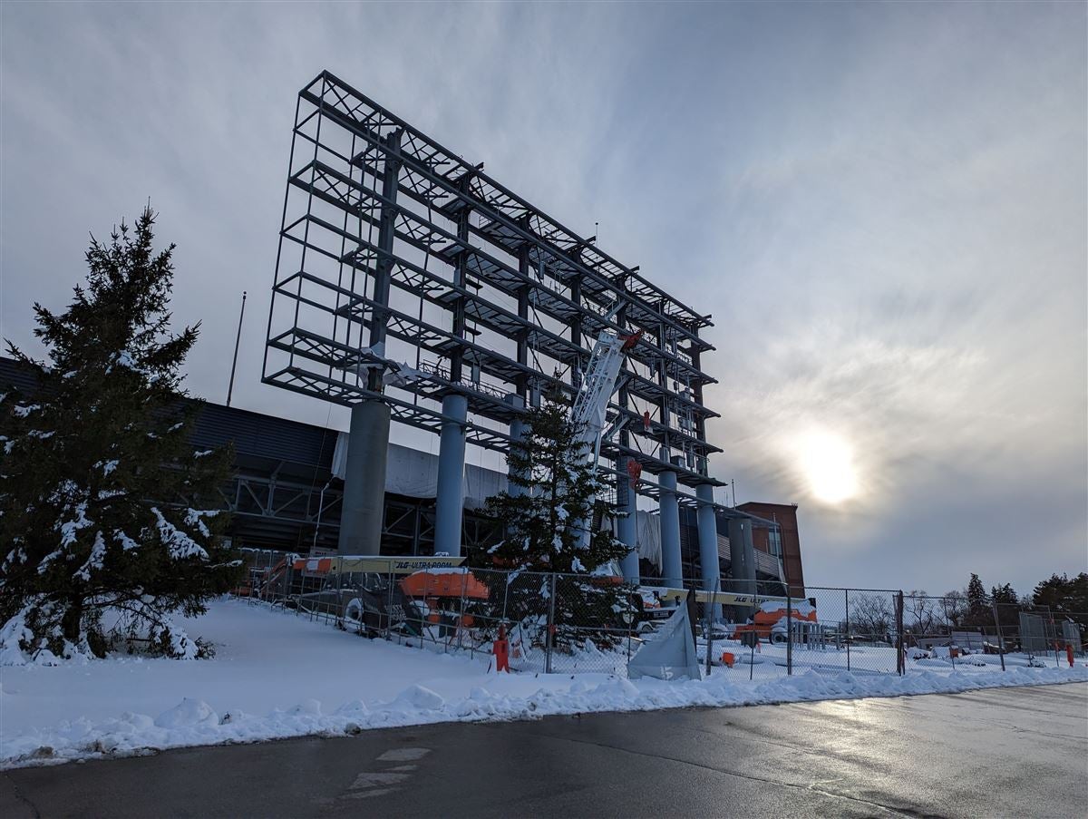 Photos: Michigan Stadium Scoreboard Improvement Project Continues To ...