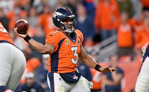 Broncos' QB Russell Wilson (right shoulder) was limited in practice for a  second consecutive day. Wilson is dealing with right shoulder…