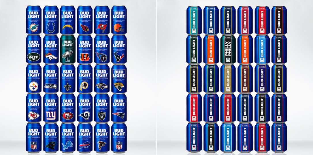 bud light eagles super bowl set