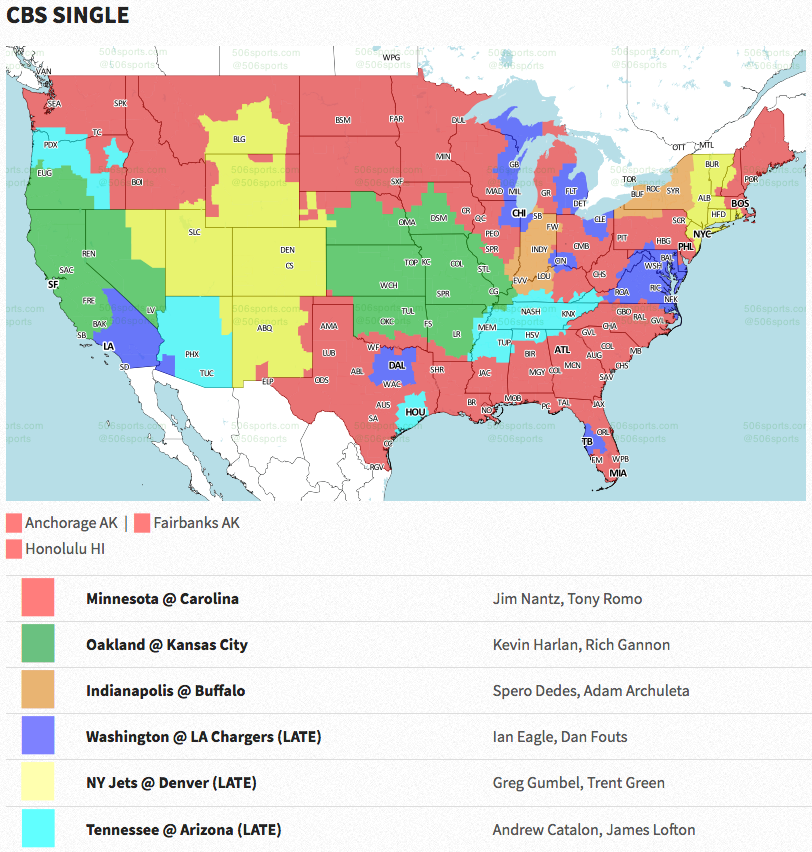 Coverage map released for Broncos-Jets game