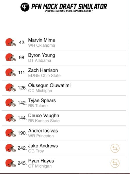 Create Your 2023 NFL Mock Draft  Fanspeak On The Clock Live Simulator