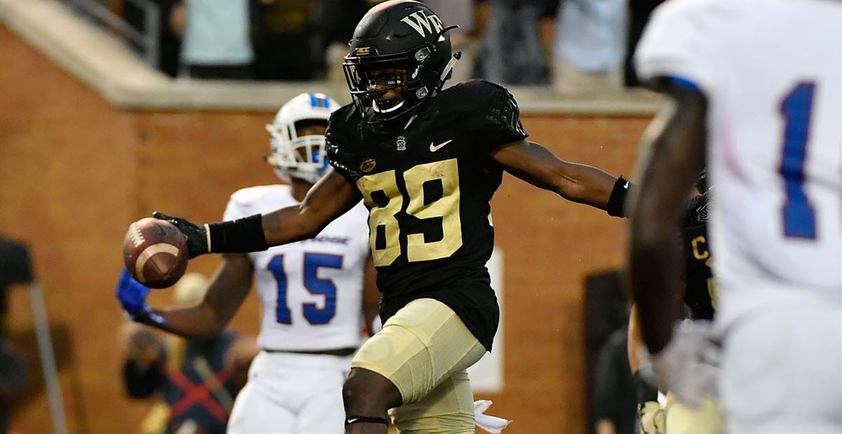 Wake Forest WR Greg Dortch's 2017 injury happened when a pylon