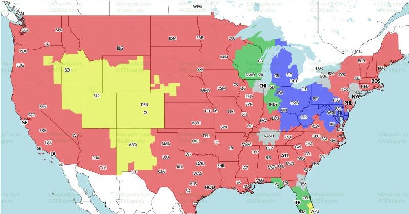 TV coverage map released for Packers vs. Buccaneers