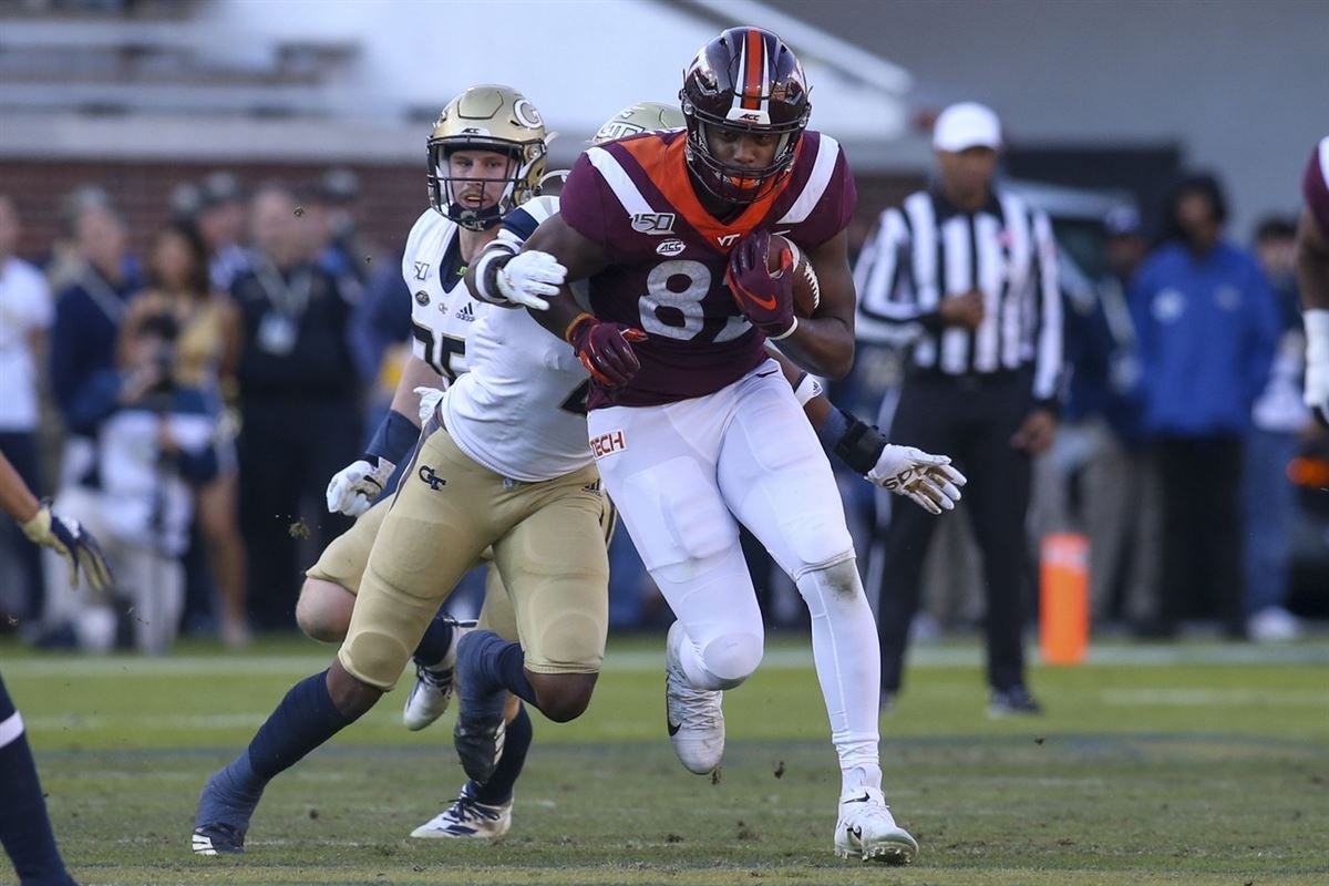 Virginia Tech TE James Mitchell selected by the Detroit Lions in