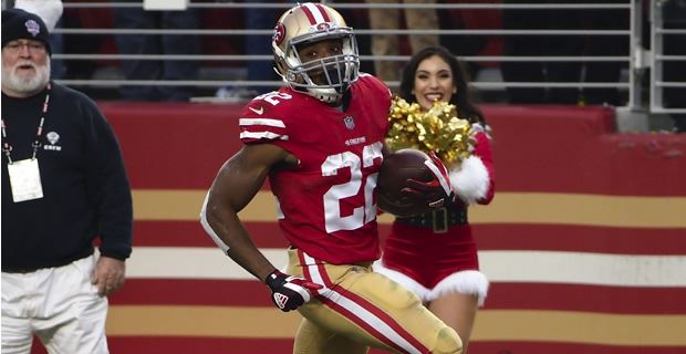 September 30, 2018 San Francisco 49ers wide receiver Kendrick Bourne (84)  celebrates a catch during the football game between the San Francisco 49ers  and the Los Angeles Chargers at the StubHub Center