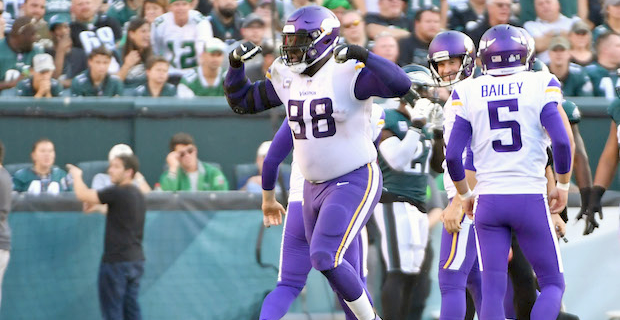 Vikings DT Linval Joseph Snags Pick 6 for the BIG MAN TD!!! 