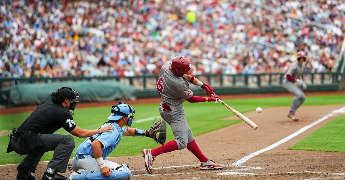 Big 4th inning, 2-strike hitting has Oklahoma on cusp of College World Series title
