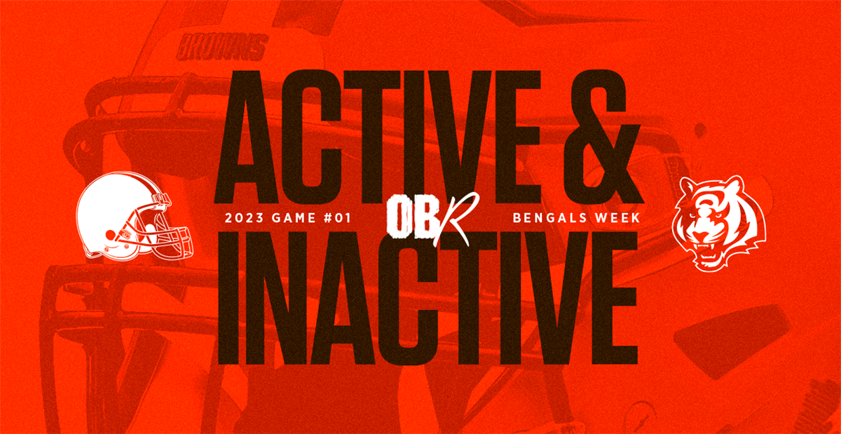 Browns Vs Bengals: Game day inactives