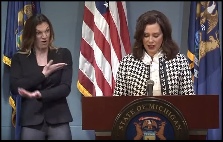 Gov Whitmer's sign language interpreters