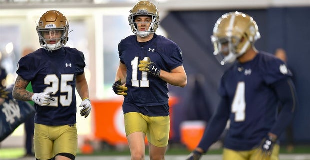 Notre Dame EDGE Daelin Hayes, TE Tommy Tremble, WR Ben Skowronek