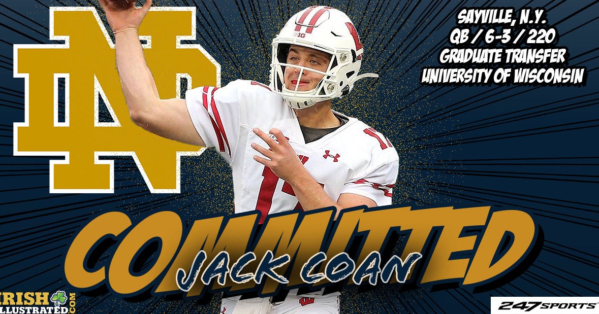 Transfers from former Wisconsin QB Jack Coan to Notre Dame