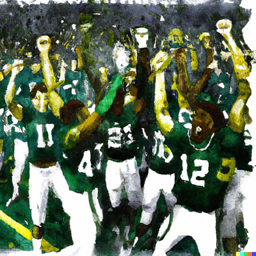 I asked DALLE to generate some artwork of MSU beating UMich