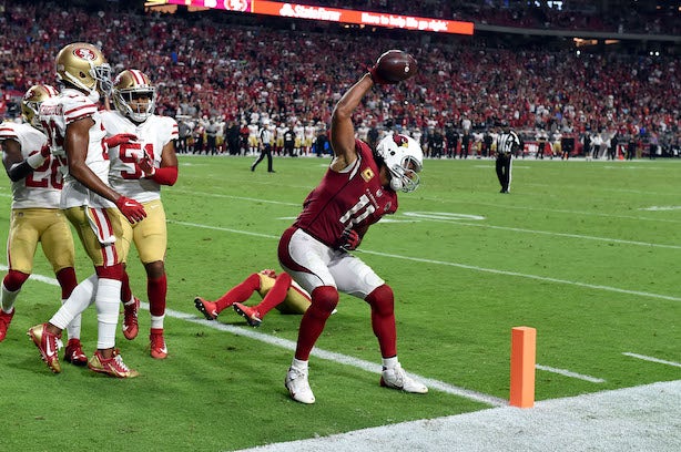 Larry Fitzgerald catches his 100th career touchdown pass 