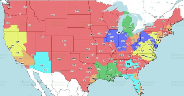 San Francisco 49ers Week 6 coverage map