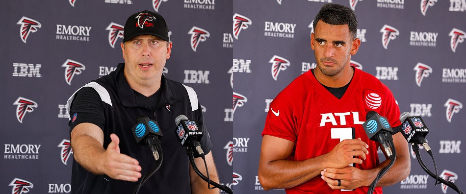 Atlanta Falcons coach Arthur Smith jokingly fines reporter for