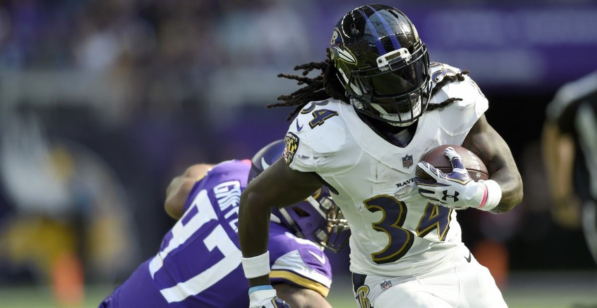 Why Running Back Alex Collins Wears a Super Dark Facemask Visor