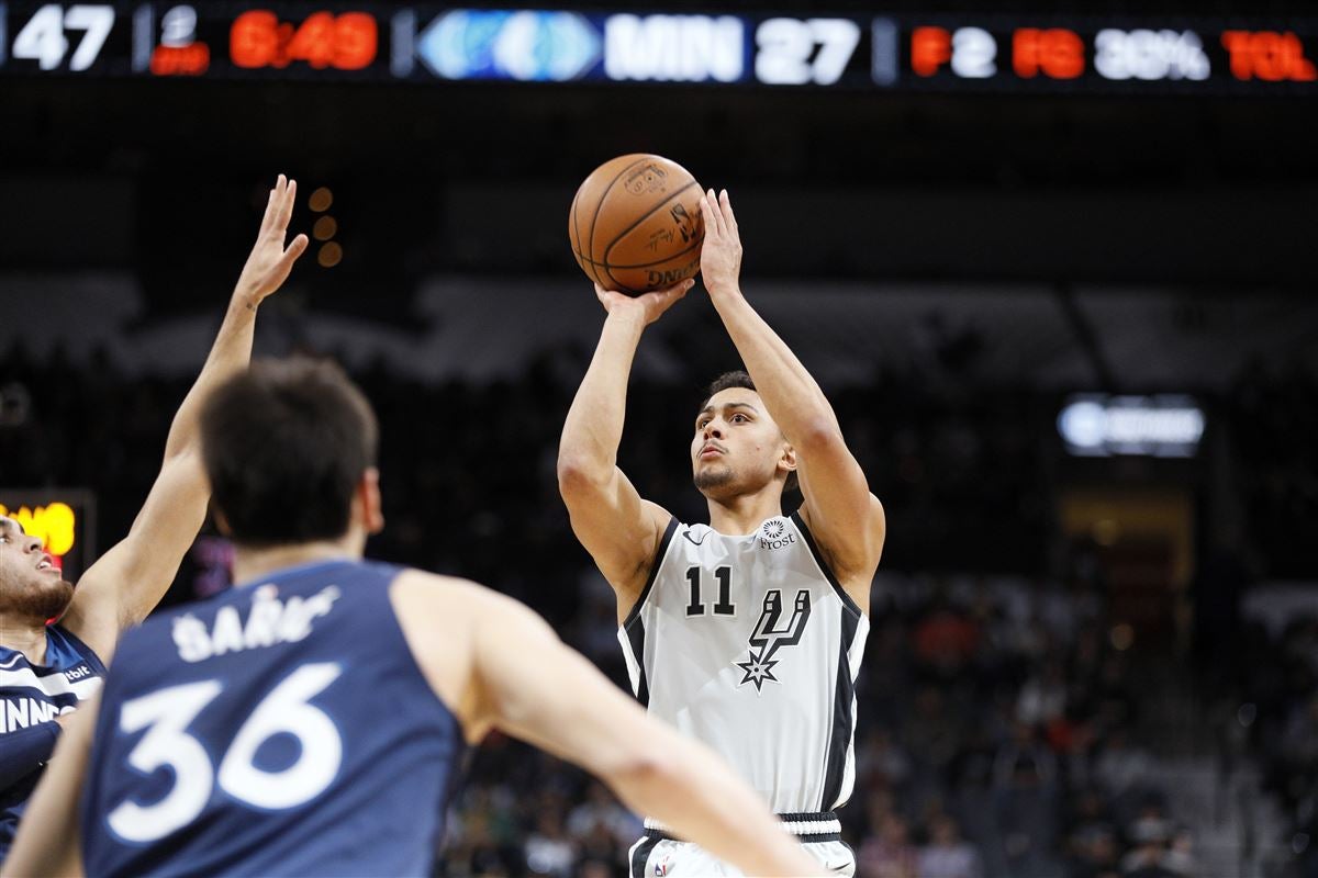 Bryn Forbes speaks to reporters after Spurs comeback falls short