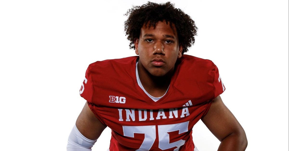 In-state OL Caleb Johnson enjoyed his official visit to Indiana
