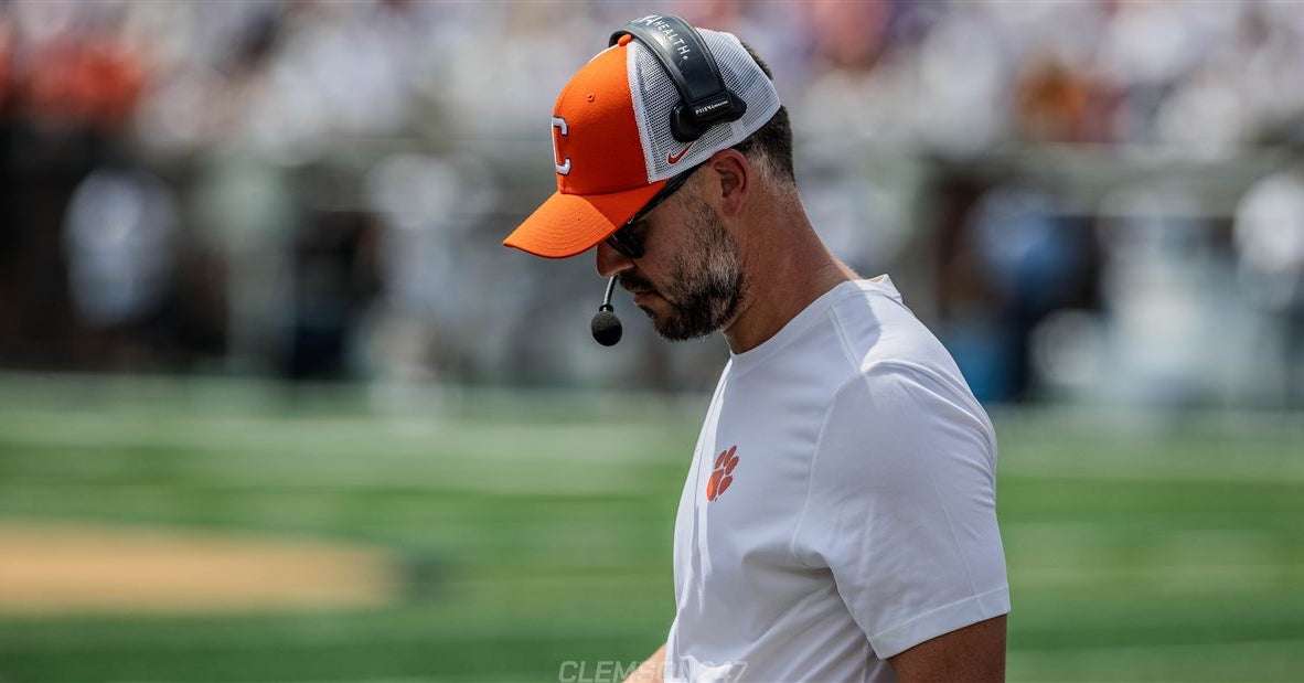 Garrett Riley on the scrutiny surrounding Clemson's offense: 'We're big ...