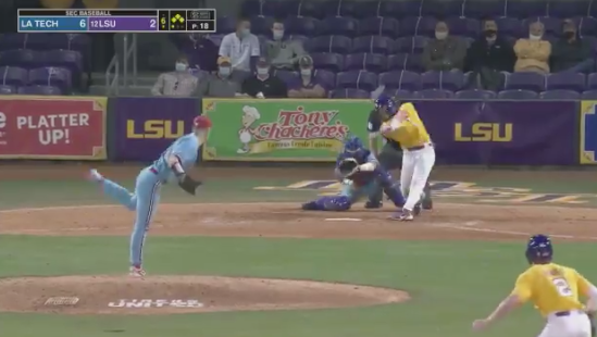 Watch Lsu S Grand Slam Sparks Rally Vs Louisiana Tech