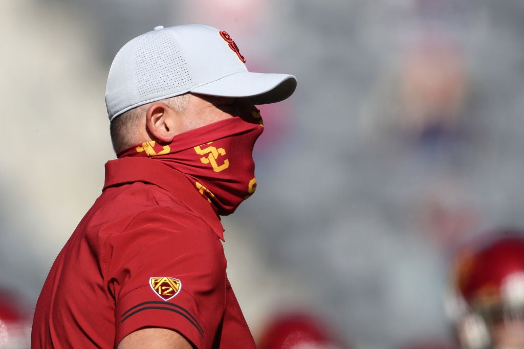 USC's Clay Helton on the Utah game status, possible switch