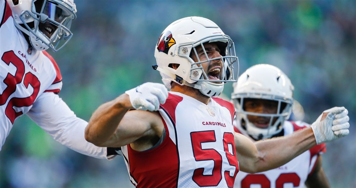 Arizona Cardinals linebacker Joe Walker (59) runs toward the ball during a  NFL football game against the Houston Texans, Sunday, Oct. 24, 2021, in  Glendale, Ariz. (AP Photo/Matt Patterson Stock Photo - Alamy