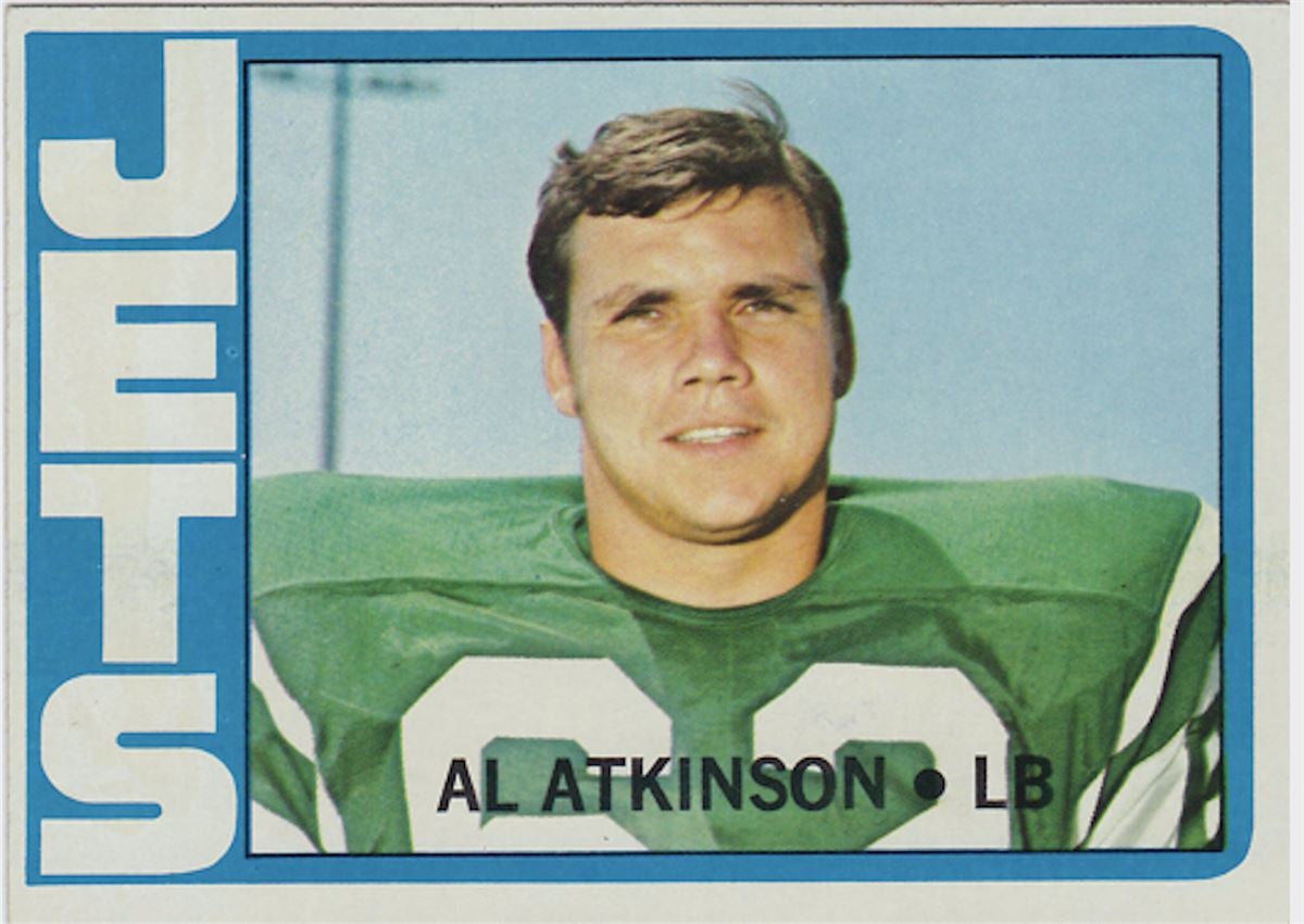 : 1968 Topps # 195 Al Atkinson New York Jets (Football