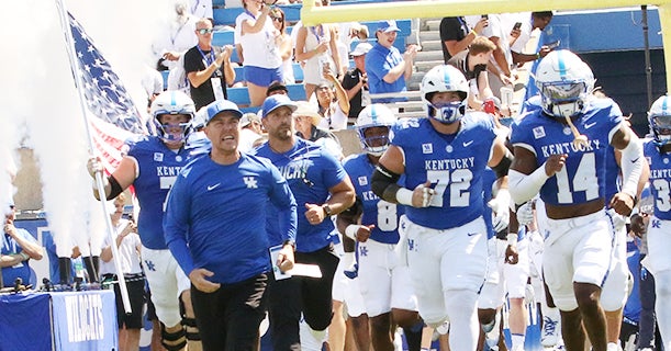 Kentucky's Stein works hard to deflect emotions of a day of firsts at Kroger Field
