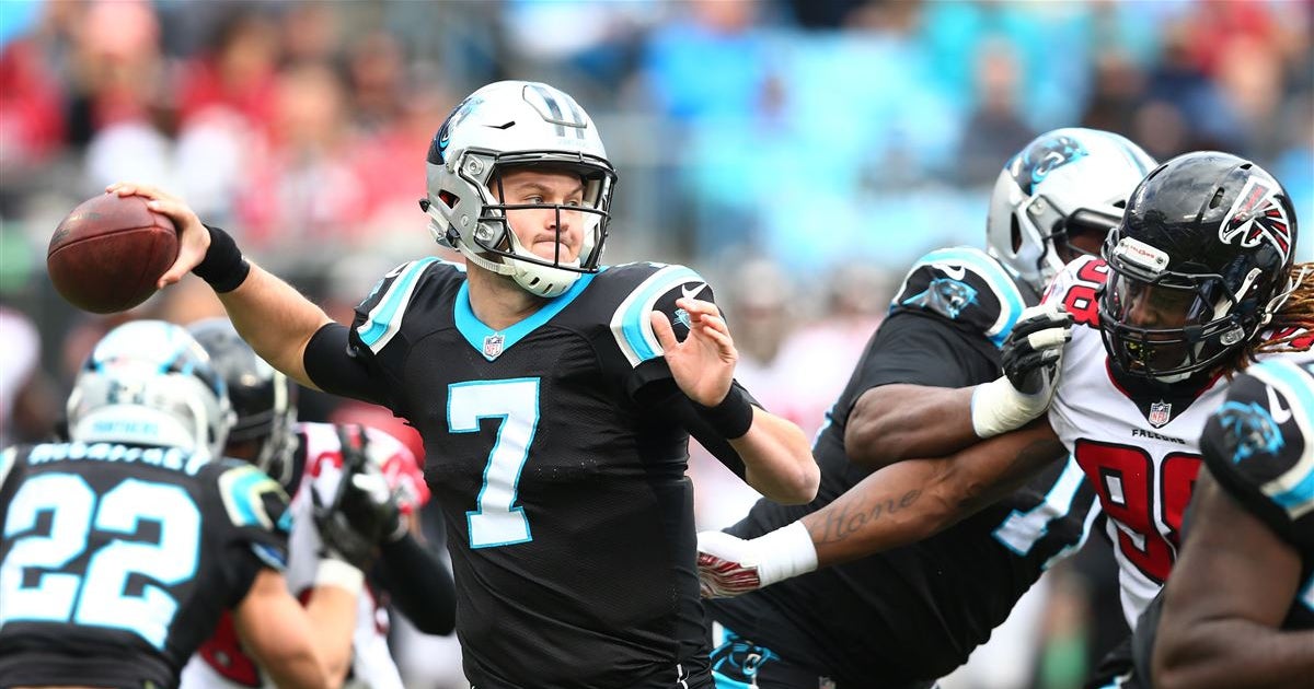kyle allen will start at qb in panthers season finale panthers qb depth chart