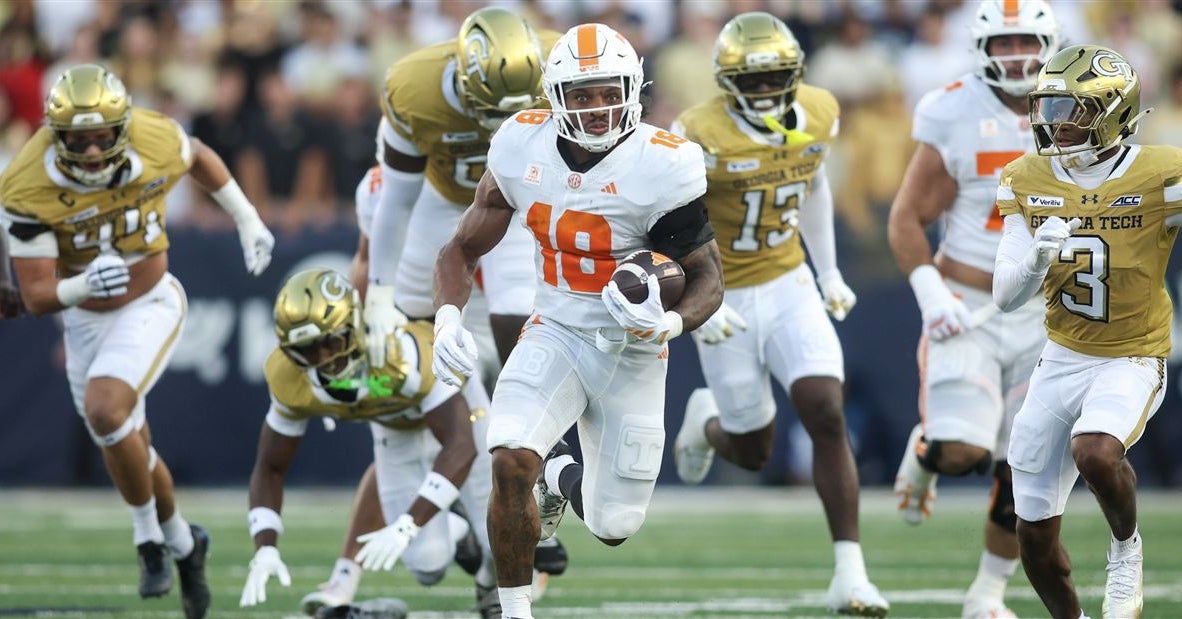 How Pro Football Focus graded Faizon Brandon's first career road start, rest of Vols in win at Georgia Tech