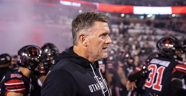 Kyle Whittingham looks on as players take the field