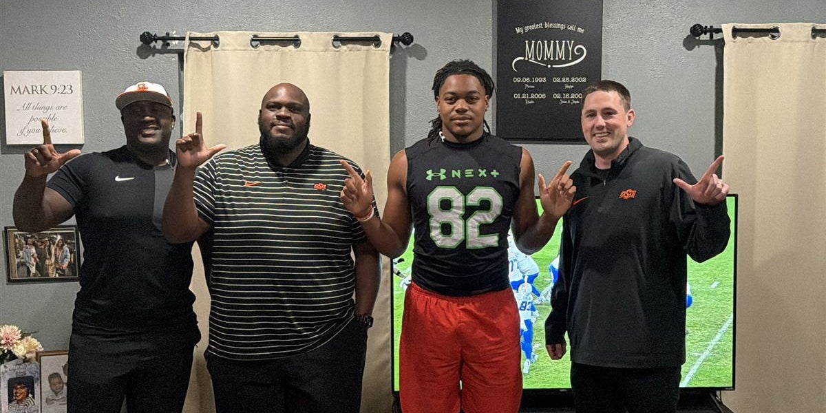 Texas defensive lineman Jalen Price felt the genuine love during his Oklahoma State visit