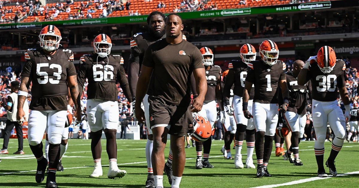 WATCH: Nick Chubb back at practice following devastating 2023 knee injury