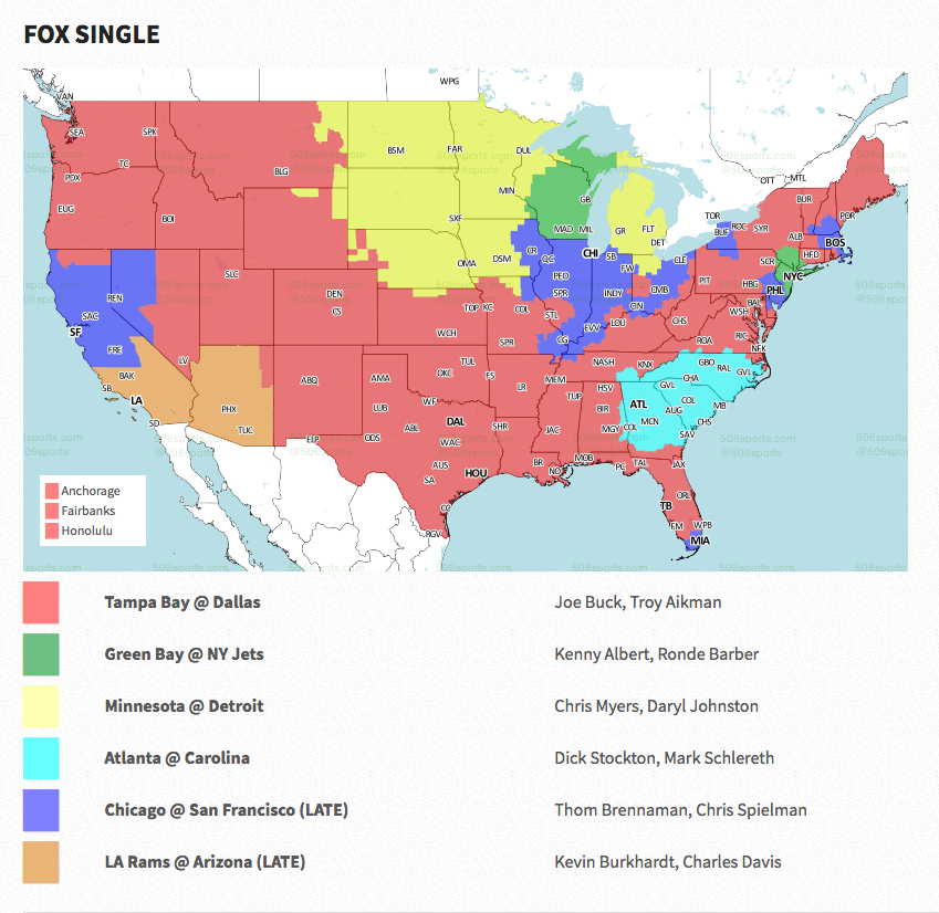 TV Coverage Map for Cowboys vs. Bucs reveals issue for many fans